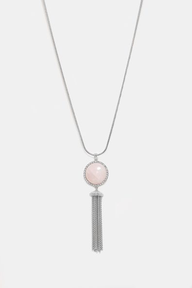 Necklace with semi-precious pendant