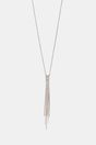 Long necklace with chain penda - Silver;Gold