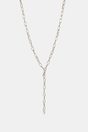 Pearls and chain 2 in 1 necklace - Silver;Gold