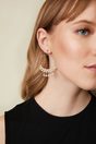 Hoops earrings with pearls - Silver