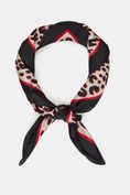 Leopard print square scarf