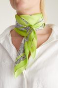 Printed scarf with neon border