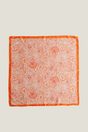 Paisley printed scarf - Multi Orange
