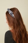 black and white print headband