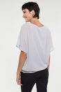 Oversized top with jersey lining - Light Grey;Black