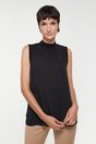 Sleeveless top with rib detail - Off-white;Black;Red