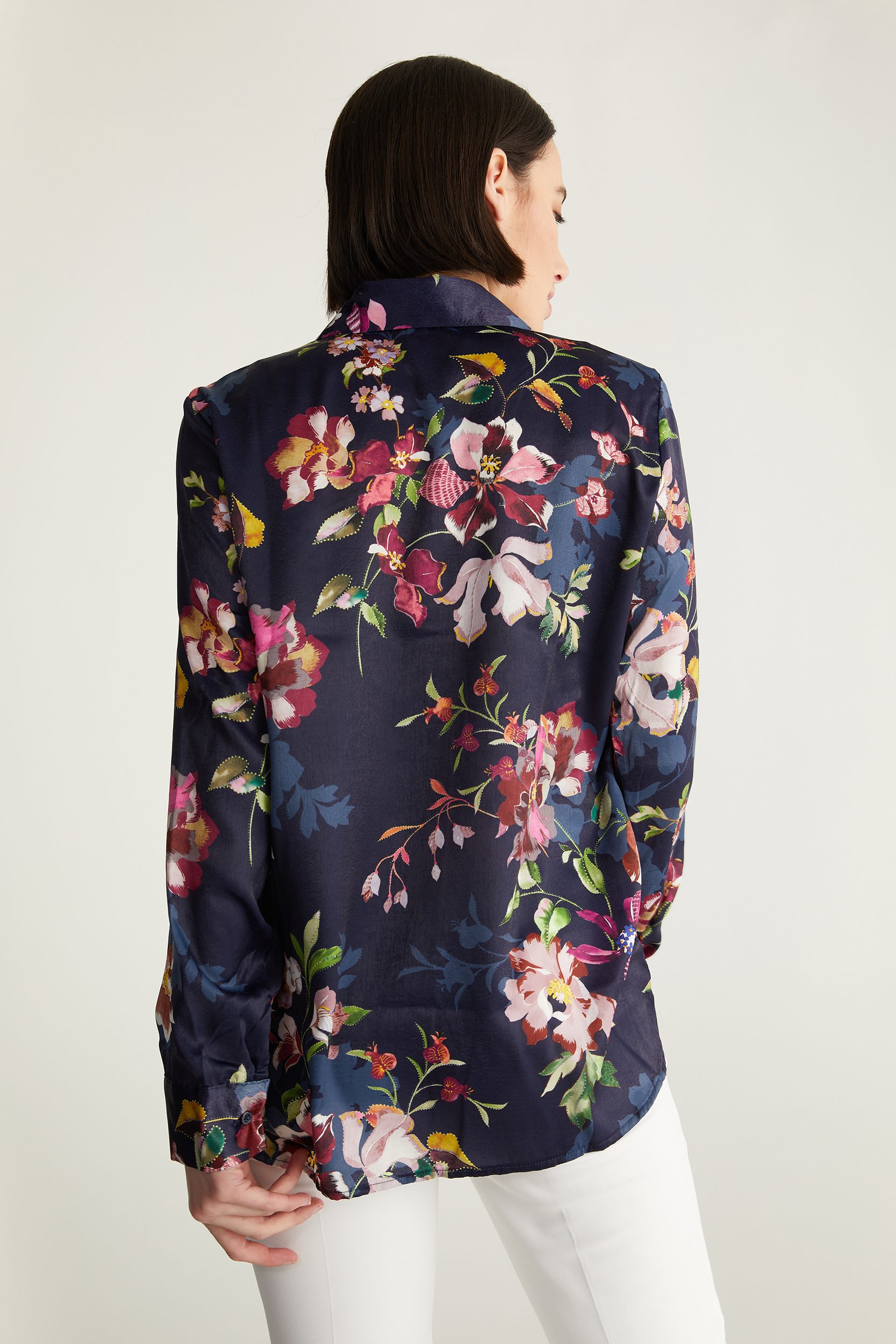 Floral Printed Sateen Shirt