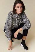 Zebra print blouse with puffy