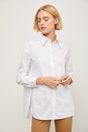 Oversized blouse with longer back - White