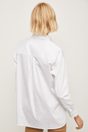 Oversized blouse with longer back - White