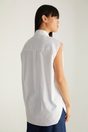 Oversized sleeveless shirt - White