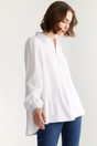 Loose blouse with puffy sleeves - White;Off-white;Black