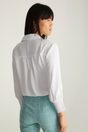 Blouse with puffy sleeves - White;Light Pink