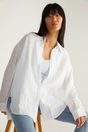 Oversized linen blouse - White