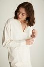 Oversized embroidered blouse - Multi White