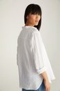 Linen blend shirt - White