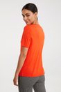 Fitted t-shirt with mesh detail - Bright Orange