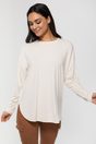 Casual top with pleat at back - Off-white;Camel;Light blue