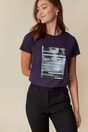 Framed picture t-shirt - Dark Purple