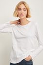 Basic long sleeve pima cotton t-shirt - White;Black