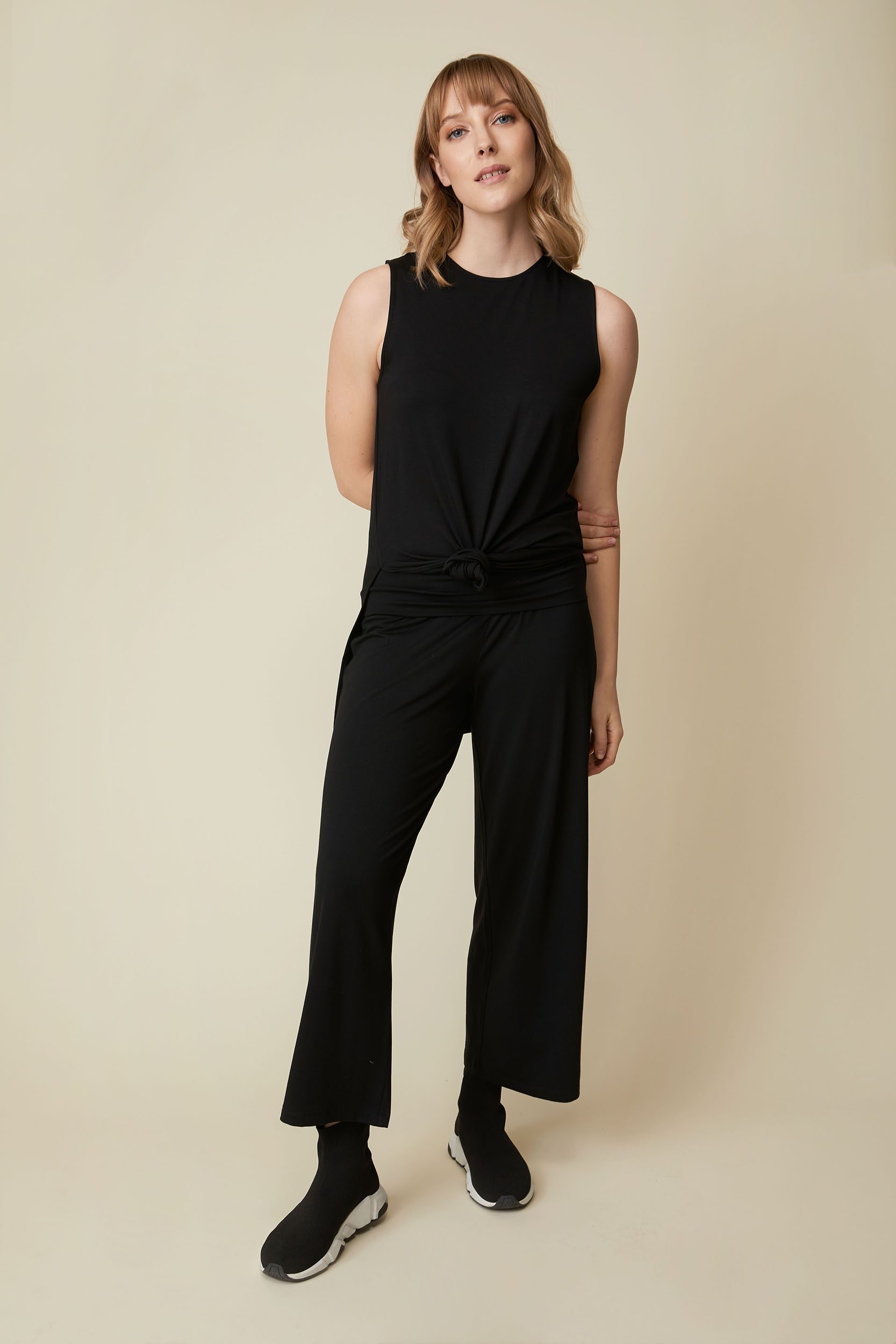Sleeveless Top With Side Slits