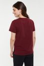 Comfort fit t-shirt with flock - Wine