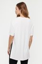 Long ribbed t-shirt with slits - Off-white;Light blue;Light Purple