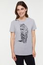 Comfort fit t-shirt with raise - Light Heather Grey
