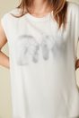 Horse print 2 layers t-shirt - Off-white