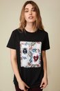 Playing cards print comfort fit t-shirt - Black