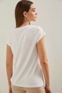 Basic U neck pima cotton t-shirt - White;Black