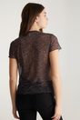 Polka dots micro mesh t-shirt - Multi Black