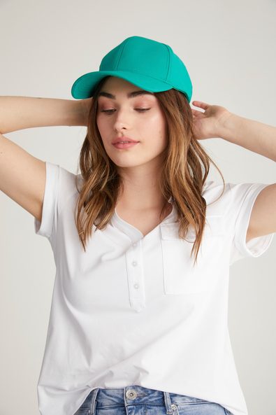 T-shirt with polo collar