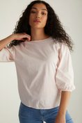 Puffy sleeve jersey top