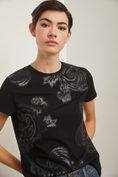 Regular fit t-shirt with paisley print