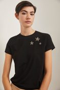 Regular fit t-shirt with glitter patches