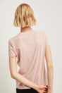 Regular fit t-shirt with lurex rib - Naturel;Light Pink