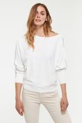 Dolman sleeve sweater with contrasting detail