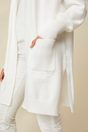 Sleeveless long cardigan - Off-white