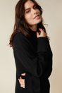 Cashmere blend sweater with large cropped sleeves - Black