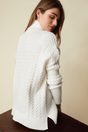 Turtleneck cable-knit sweater - Off-white;Light Grey;Multi Black