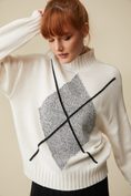 Argyle cropped sweater
