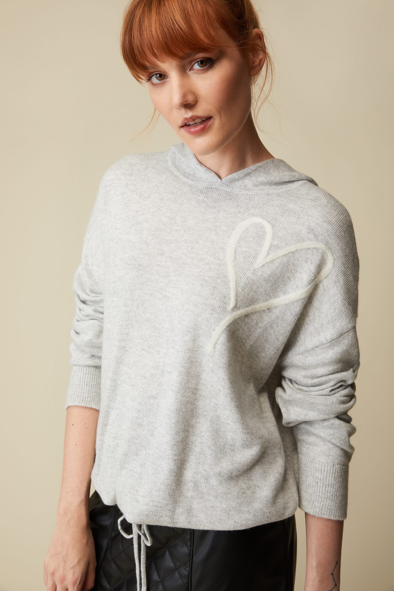 Hooded Sweater With Heart