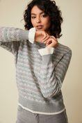 Jacquard sweater with frill
