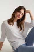 Fancy stitch sweater with open