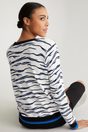 Zebra print sweater - Multi White;Multi Beige;Multi Green