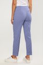 Gingham Vogue slim pant with cuff - Multi Blue
