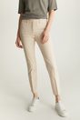 Gingham Urban pant with tab at - Multi Beige