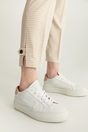 Gingham Urban pant with tab at - Multi Beige