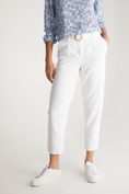 Linen belted cropped pant